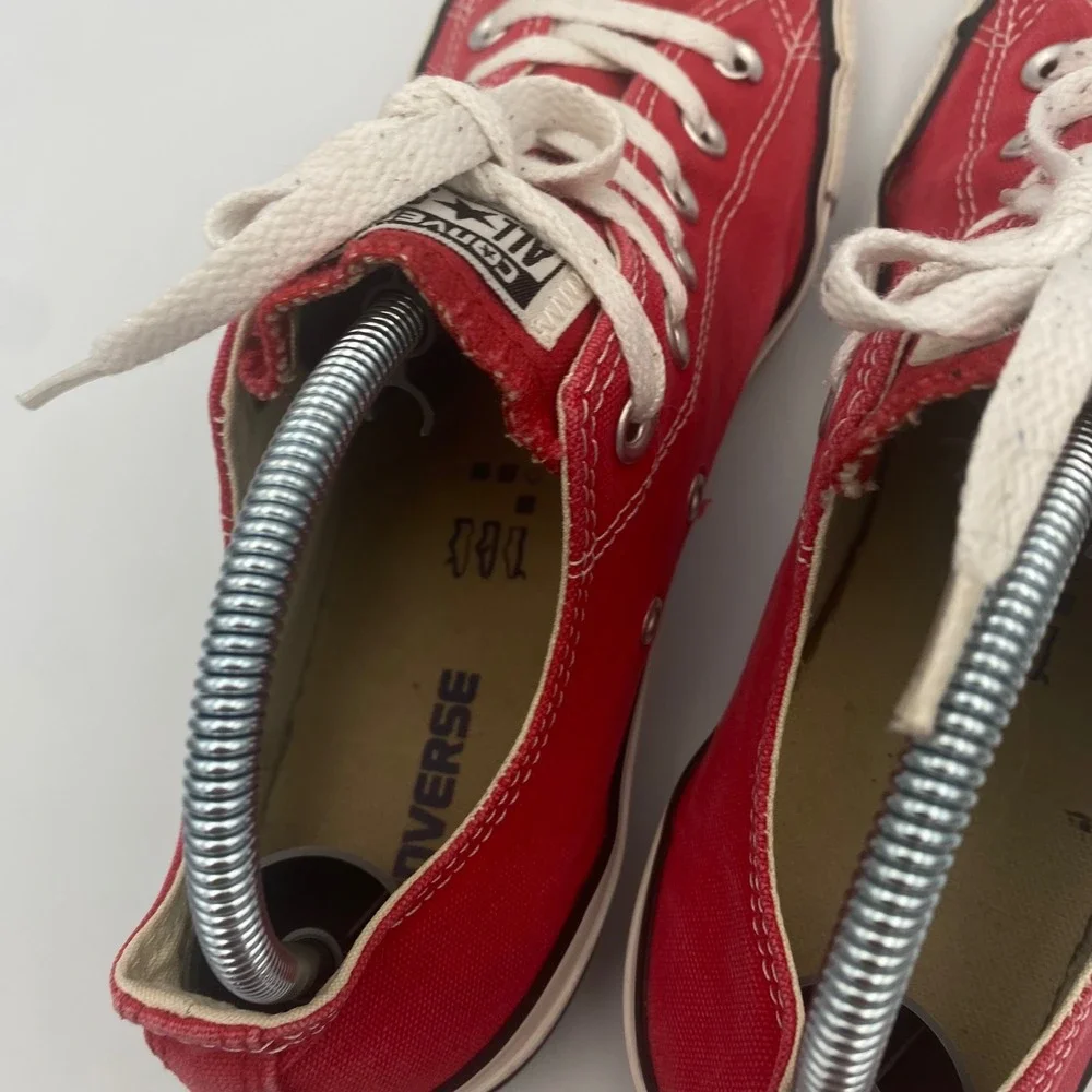 Converse All Star Canvas Sneakers Shoes Red Lace Up Sneakers Women 10 Men 8 EUC - Picture 9 of 10